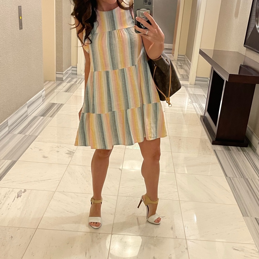 Show me your mumu sunset stripe dress
